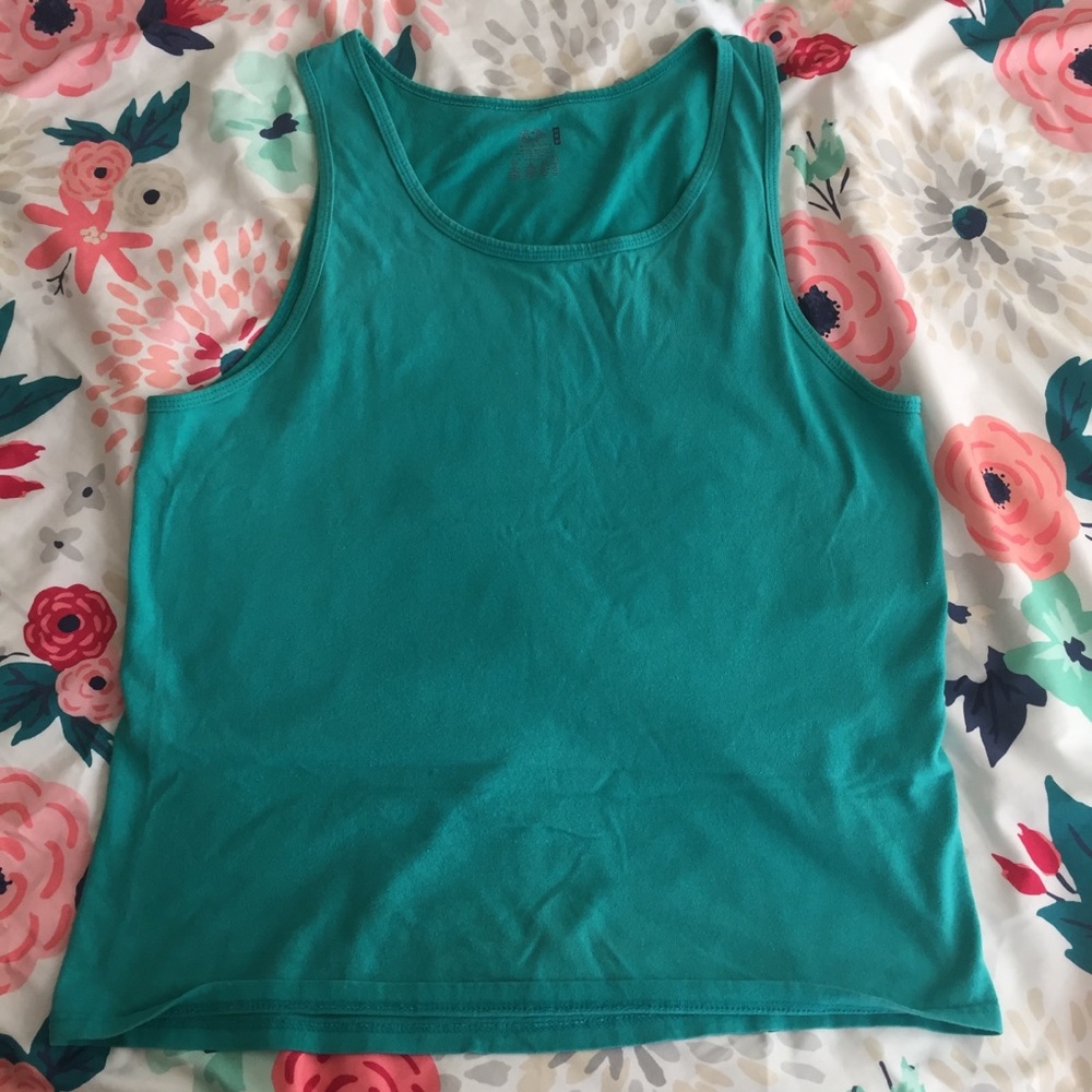 Fruit of the loom teal green tank top large men’s